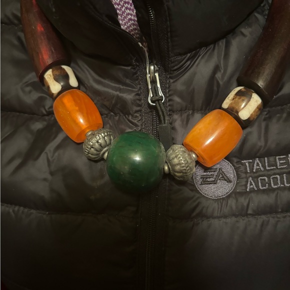 Ethnic Mixed Media Statement Necklace adds interest to any outfit Unique - Picture 3 of 7